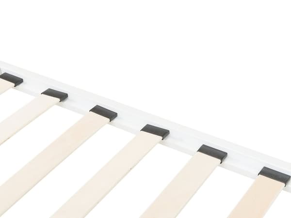 Dobbeltseng Hvid Stel 140 x 200 cm Dekorativ 1 5 mands Metalseng Lamelbund Fransk Design Skandinavisk Minimalistisk Pigeværelse Indretning
