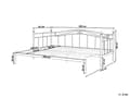 Miniatyrbillede 3 af 11: Sort metalseng 80/160 x 200 cm med ramme og en ekstra moderne seng