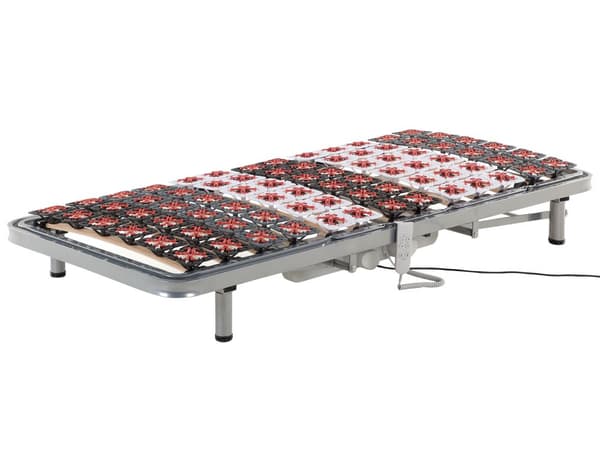 Set av 2 180 x 200 cm Sängramar med Spjälar Elektriskt Justerbar Trä Stål