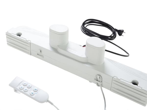 Set av 2 180 x 200 cm Sängramar med Spjälar Elektriskt Justerbar Trä Stål