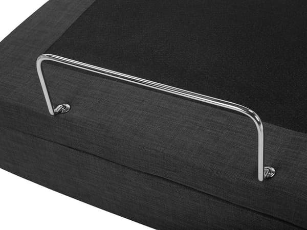 Elevationsseng Mørkegrå Polyester 80 x 200 cm Elektrisk Enkeltmandsseng Justerbar Seng med Fjernbetjening Sengeramme med Gavl