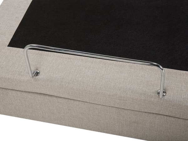 Elevationsseng Beige Polstret 160 x 200 cm Bedste Dobbeltseng med Madras Elevation Elektrisk Justerbar Quiltet Tuftet Sengegavl Soveværelse