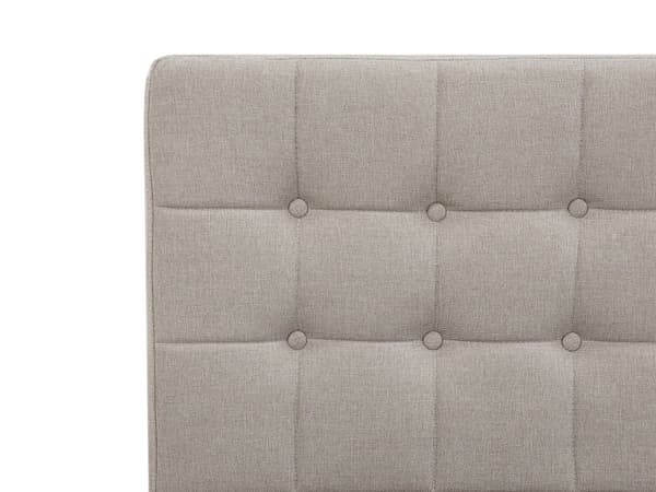 Elevationsseng Beige Polstret 160 x 200 cm Bedste Dobbeltseng med Madras Elevation Elektrisk Justerbar Quiltet Tuftet Sengegavl Soveværelse