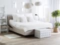 Miniatyrbillede 2 af 11: Elevationsseng Beige Polstret 160 x 200 cm Bedste Dobbeltseng med Madras Elevation Elektrisk Justerbar Quiltet Tuftet Sengegavl Soveværelse