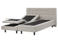 Miniatyrbillede 1 af 11: Elevationsseng Beige Polstret 160 x 200 cm Bedste Dobbeltseng med Madras Elevation Elektrisk Justerbar Quiltet Tuftet Sengegavl Soveværelse