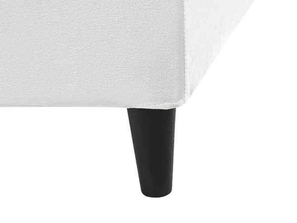 Sengerammebetræk Hvid Velour til Seng 160 x 200 cm Aftagelig Vaskbar