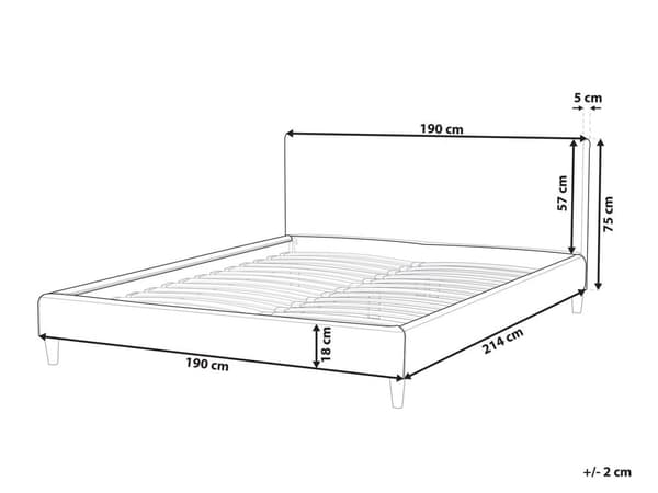 Sengerammebetræk Hvid Velour til Seng 180 x 200 cm Aftagelig Vaskbar
