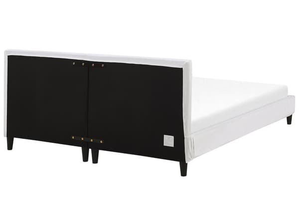 Sengerammebetræk Hvid Velour til Seng 180 x 200 cm Aftagelig Vaskbar