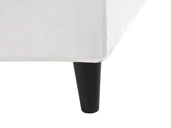 Sengerammebetræk Hvid Velour til Seng 180 x 200 cm Aftagelig Vaskbar