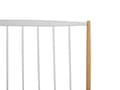 Miniatyrbillede 8 af 9: Dobbeltseng Hvid Metal Lyse Træben 160 x 200 cm To Mands Metalseng med Ramme Sengegavl Skandinavisk Retro Kvalitetsseng til Teenageværelse