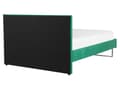 Pikkukuva 6 / 10: Sänky vihreä sametti verhoilu 160 x 200 cm sängynpääty hopeat jalat glamour tyyli