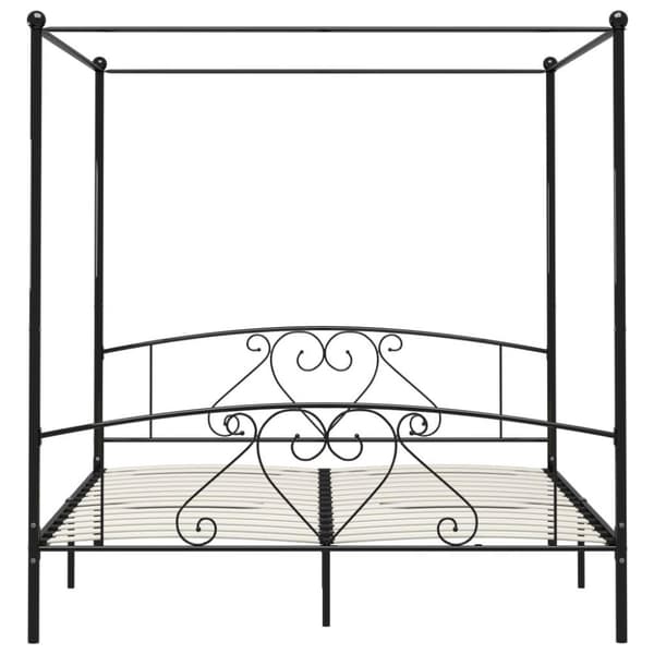 vidaXL sengestel til himmelseng 180 x 200 cm metal sort change1