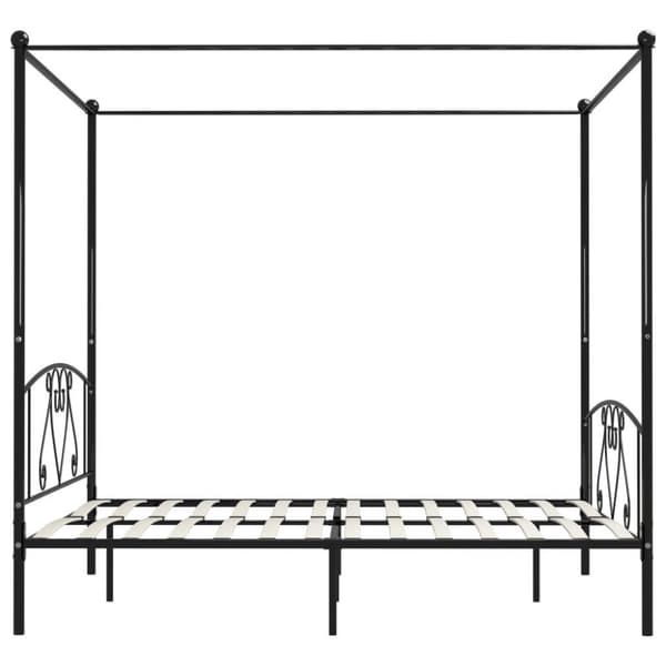 vidaXL sengestel til himmelseng 180 x 200 cm metal sort change1
