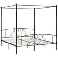 Miniatyrbillede 2 af 5: vidaXL sengestel til himmelseng 180 x 200 cm metal sort change1