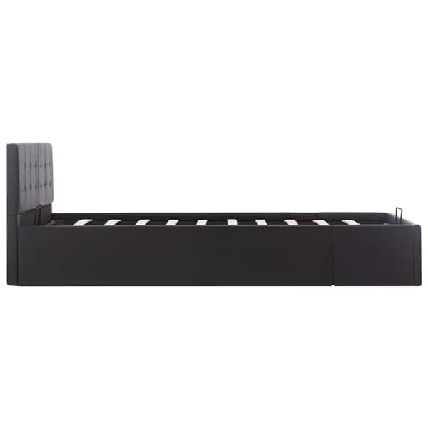vidaXL hydraulisk opbevaringsseng 120 x 200 cm kunstlæder sort
