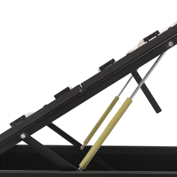 vidaXL hydraulisk opbevaringsseng 90x200 cm kunstlæder grå