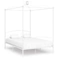 Miniatyrbillede 1 af 5: vidaXL sengestel til himmelseng 120 x 200 cm metal hvid change1