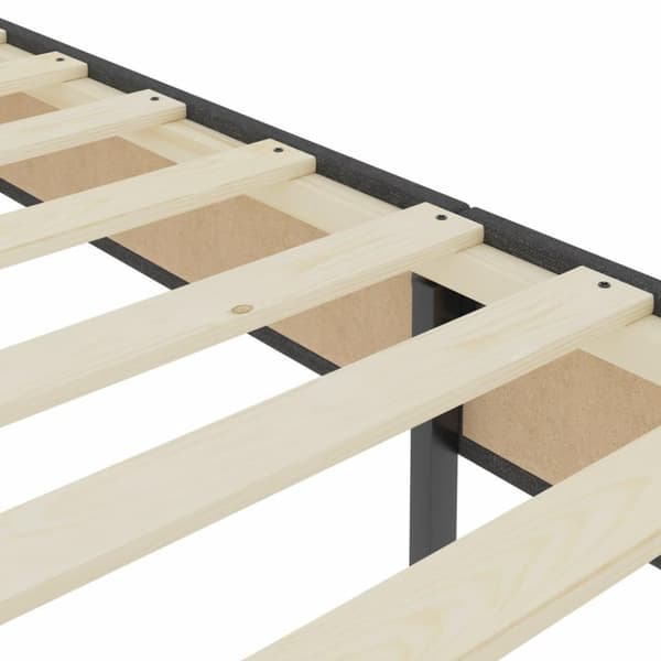 vidaXL seng med boxmadras 180x200 cm stof mørkegrå