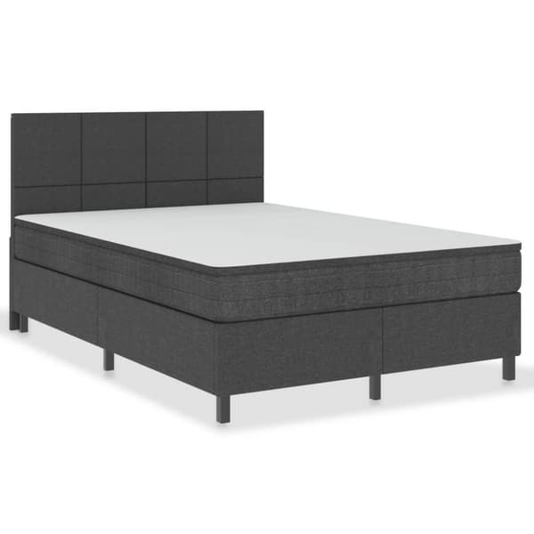 vidaXL seng med boxmadras 180x200 cm stof mørkegrå