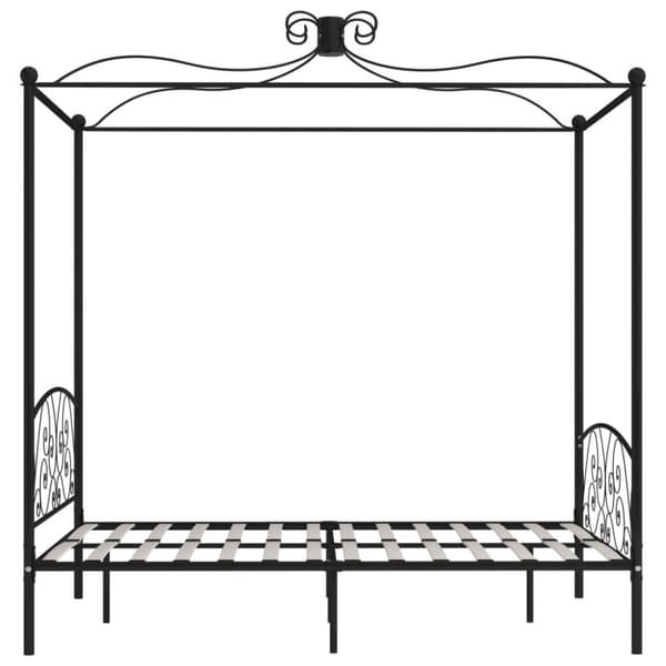 vidaXL Himmelsengeramme svart metall 120x200 cm change1