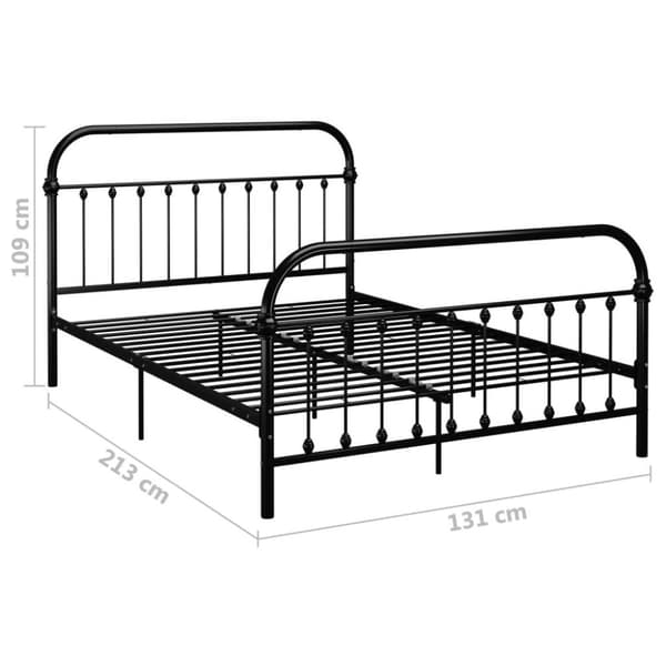 vidaXL Seng/Sengeramme svart metall 120x200 cm change1