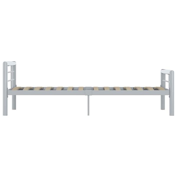 vidaXL sengestel 90x200 cm metal grå og hvid change1
