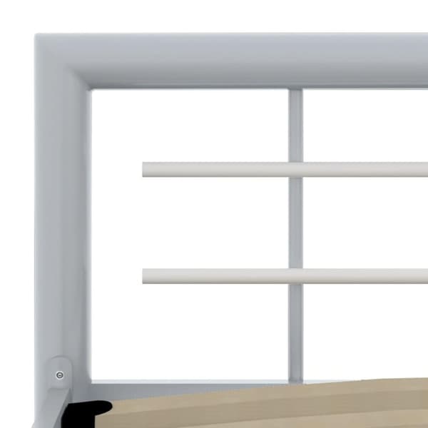 vidaXL sengestel 90x200 cm metal grå og hvid change1