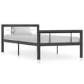 Miniatyrbillede 1 af 6: vidaXL sengestel 90x200 cm metal grå og hvid change1