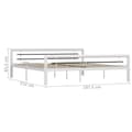Miniatyrbilde 6 av 6: vidaXL Seng/Sengeramme hvit og svart metall 180x200 cm change1