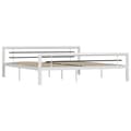 Miniatyrbilde 2 av 6: vidaXL Seng/Sengeramme hvit og svart metall 180x200 cm change1