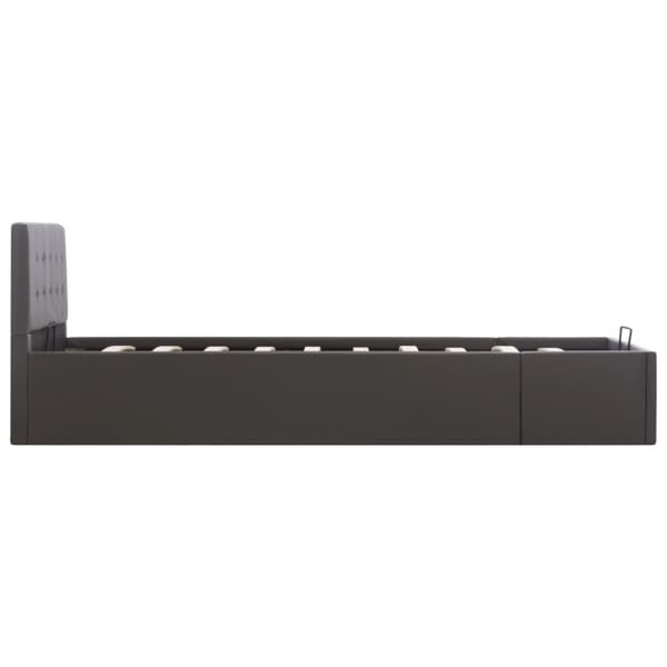 vidaXL hydraulisk opbevaringsseng 100 x 200 cm kunstlæder grå