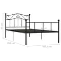 Miniatyrbilde 6 av 6: vidaXL Seng/Sengeramme svart metall 100x200 cm change1