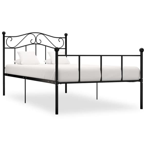 vidaXL Seng/Sengeramme svart metall 100x200 cm change1
