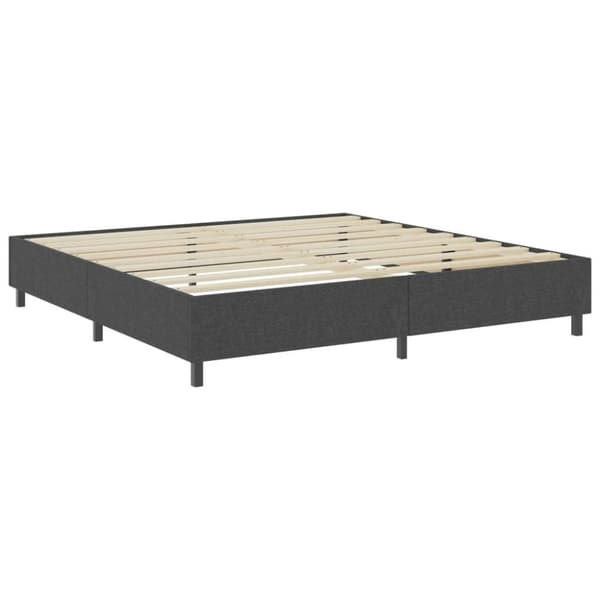 vidaXL seng med boxmadras 200x200 cm stof mørkegrå