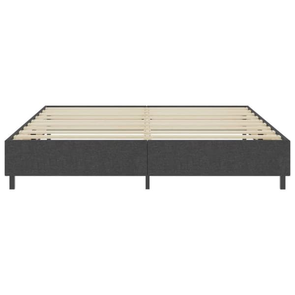 vidaXL seng med boxmadras 200x200 cm stof mørkegrå