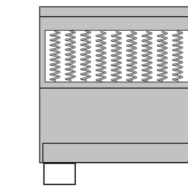 vidaXL seng med boxmadras 200x200 cm stof mørkegrå
