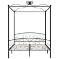 Miniatyrbilde 3 av 6: vidaXL Himmelsengeramme svart metall 160x200 cm change1