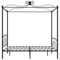 Miniatyrbilde 4 av 6: vidaXL Himmelsengeramme svart metall 160x200 cm change1