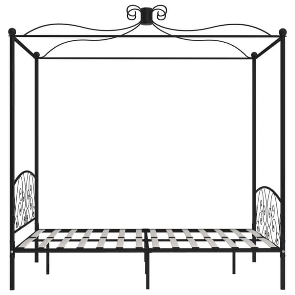 vidaXL sengestel til himmelseng 160 x 200 cm metal sort change1