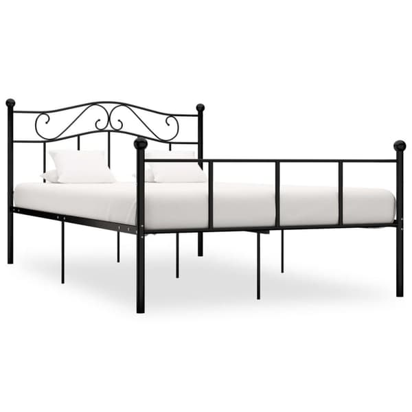 vidaXL Seng/Sengeramme svart metall 140x200 cm change1