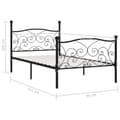 Miniatyrbillede 5 af 5: vidaXL sengestel med lamelbund 90 x 200 cm metal sort change1