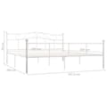 Miniatyrbillede 6 af 6: vidaXL sengestel 180x200 cm metal hvid change1
