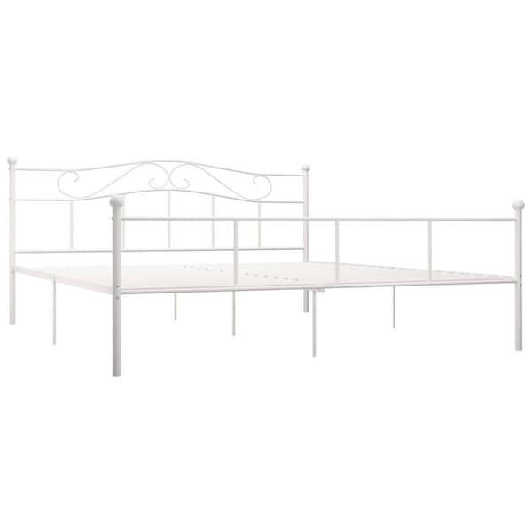 vidaXL sengestel 180x200 cm metal hvid change1
