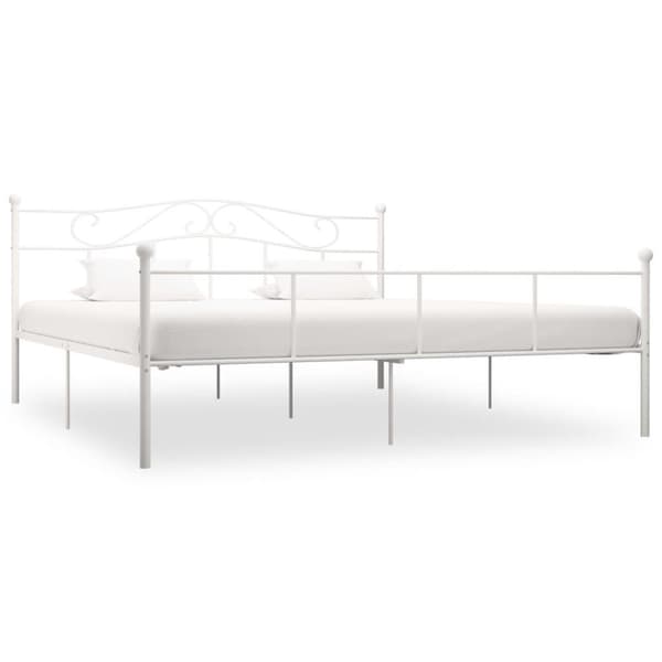 vidaXL sengestel 180x200 cm metal hvid change1