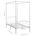 Miniatyrbilde 5 av 5: vidaXL Himmelsengeramme hvit metall 100x200 cm change1