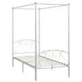 Miniatyrbilde 2 av 5: vidaXL Himmelsengeramme hvit metall 100x200 cm change1