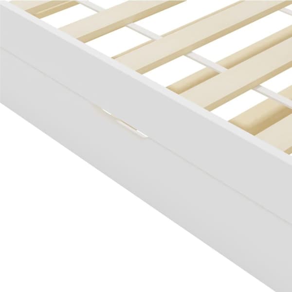 vidaXL Bäddsoffa ram utan madrass vit furu 90x200 cm