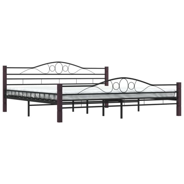 vidaXL sengestel sort metal 180 x 200 cm change1