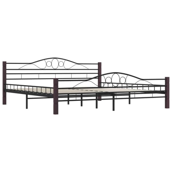 vidaXL sengestel sort metal 180 x 200 cm change1