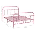 Miniatyrbillede 6 af 7: vidaXL sengestel 120x200 cm metal pink change1